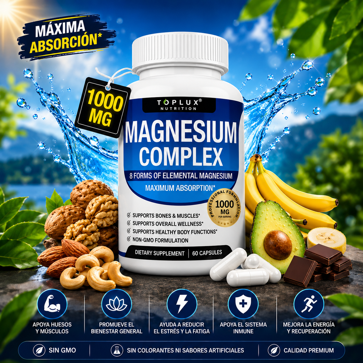 Magnesio Complex 8 Elementos 1000 MG