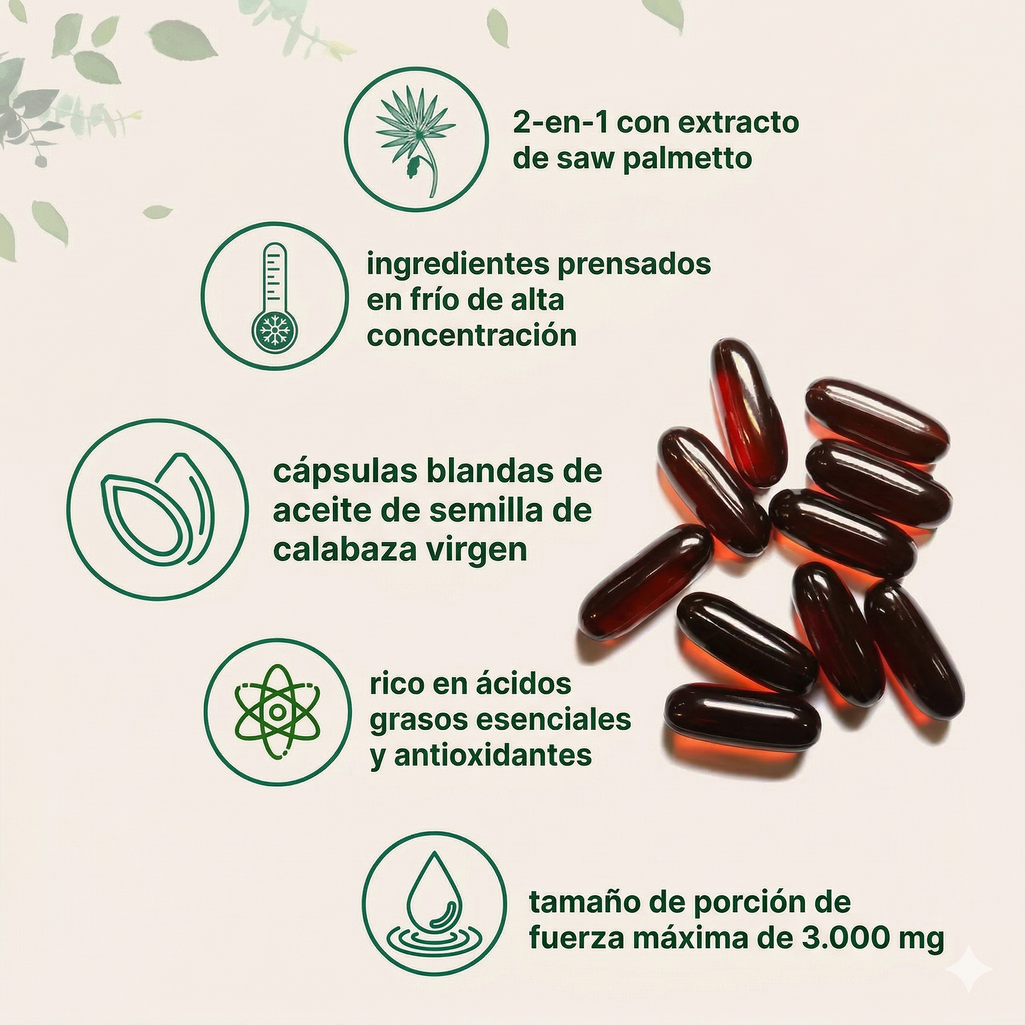 60 Cáp. Aceite Semilla de Calabaza