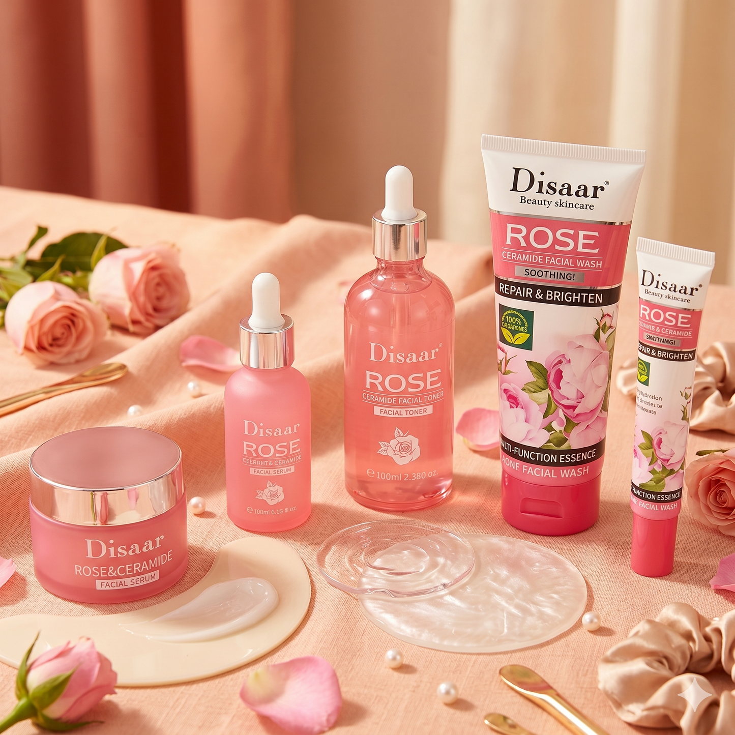 Kit Facial Disaar Rose Ceramide 5 Piezas