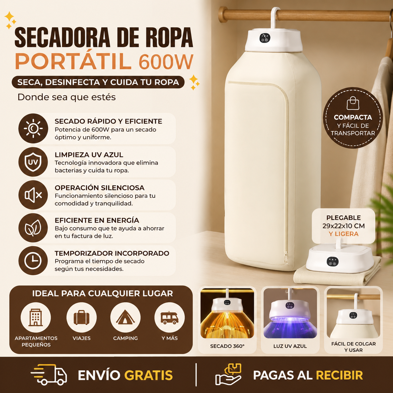 Secador de Ropa Portatil