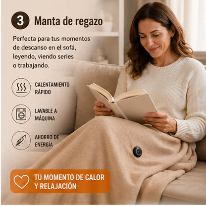 Manta Calefactora Eléctrica Carga USB